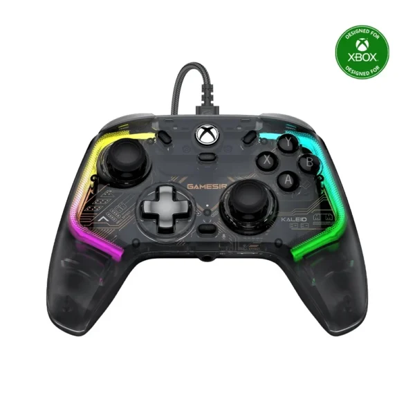 GameSir Kaleid Wired Transparent RGB Gaming Controller for Xbox – Black