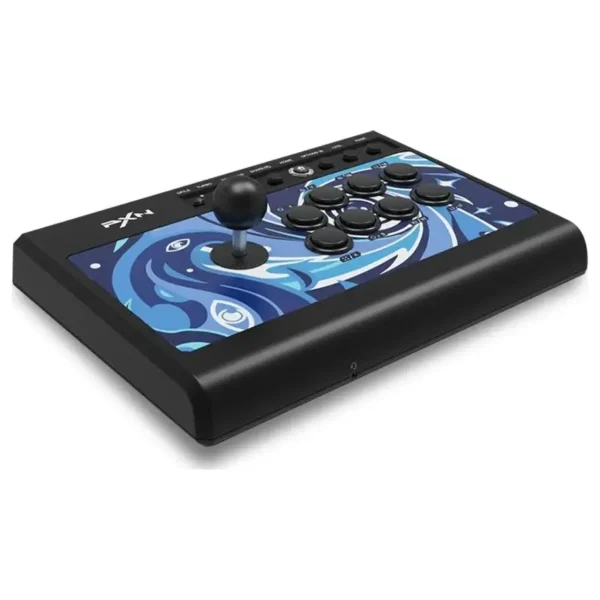 PXN 008 Gaming Arcade Stick, USB Wired Plug and Play, 360-Degree Circular Movement, Blue Switch Mechanical Buttons, 3.5mm Audio Jack, for Nintendo Switch PC PS3 PS4 Xbox