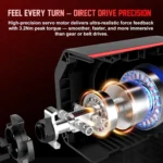 PXN V10 Ultra Gaming Racing Steering Wheel – Black - Image 3