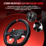 PXN V10 Ultra Gaming Racing Steering Wheel – Black - Image 4