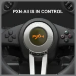 PXN V3 Pro Gaming Racing Steering Wheel, 180-Degree Steering, Dual Vibration Motors, Linear Pedals – Black - Image 3