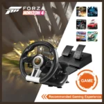 PXN V3 Pro Gaming Racing Steering Wheel, 180-Degree Steering, Dual Vibration Motors, Linear Pedals – Black - Image 5