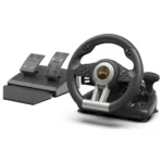 PXN V3 Pro Gaming Racing Steering Wheel, 180-Degree Steering, Dual Vibration Motors, Linear Pedals – Black - Image 6