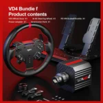 PXN VD4 Bundle PC Sim Racing Setup, 4Nm Direct Drive Servo Motor Base, 11-Inch W AS Racing Wheel, PD HM Brake and Throttle Pedals - Image 3