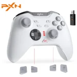 PXN P5 Wireless Gaming Controller – Hall Effect Joysticks & Triggers, 1000Hz Polling, 4 Macro Buttons, 2.4G/BT/SW, Turbo, App – White - Image 2