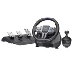 PXN V9 Gen2 Gaming Steering Wheel with Pedals and Shifter – Black