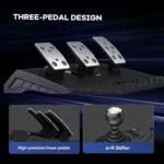PXN V9 Gen2 Gaming Steering Wheel with Pedals and Shifter – Black - Image 2
