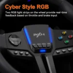 PXN V900 Gen2 Gaming Steering Wheel with Pedals – Black - Image 3