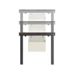 MXG Creatorlift Ergonomic Height Adjustable Motorized Desk with Drawer, Wireless Charger & Cable Management Tray – Walnut - Image 4