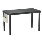 MXG Creatorlift Ergonomic Height Adjustable Motorized Desk with Drawer, Wireless Charger & Cable Management Tray – Black